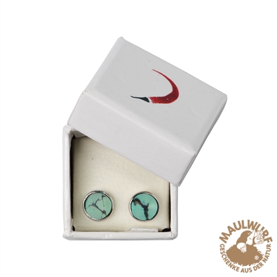 Ohrstecker Türkis (stab.), Cabochon, 6mm (VPE: 1.0 Paar)