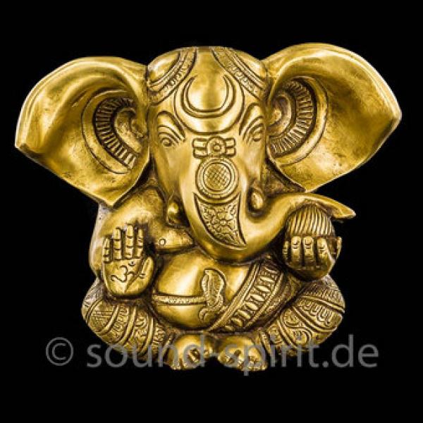 Ganesha Messing, ca. 13 cm, ca. 1,7 kg