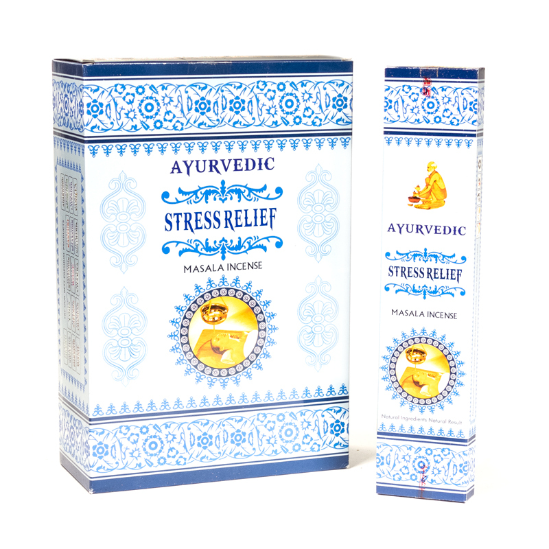 VPE 12 Räucherstäbchen Ayurveda Stress Relife Masala - handgerollt