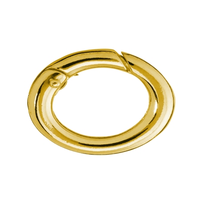 Ringschließe 12 x 16mm, Silber vergoldet, runde Schiene (1 St./VE)