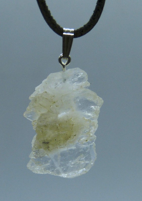 Faden-Quarz aus dem Himalaya, mit Silberöse, 3 Stück