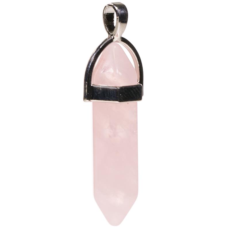 Anhänger Rosenquarz -- 4 cm (VPE 5 Stück)