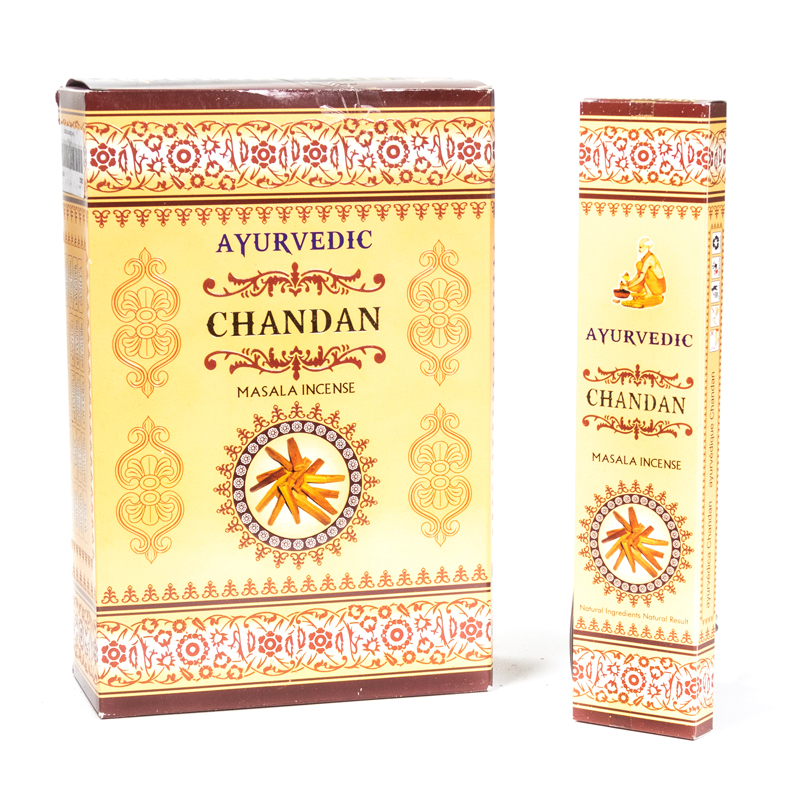 (VPE 12)Räucherstäbchen Ayurveda  Chandan Masala - handgerollt