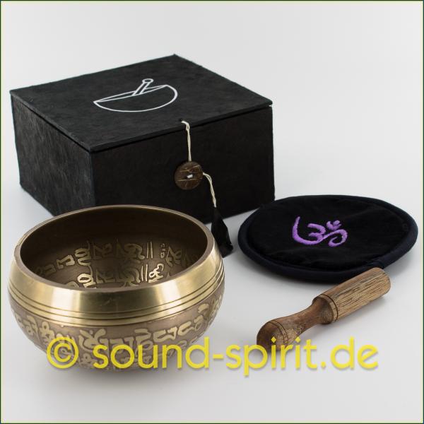 Klangschale OM Geschenkset Schwarz