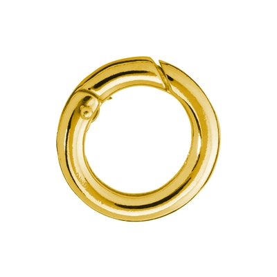 Ringschließe 12mm, Silber vergoldet, runde Schiene (1 St./VE)