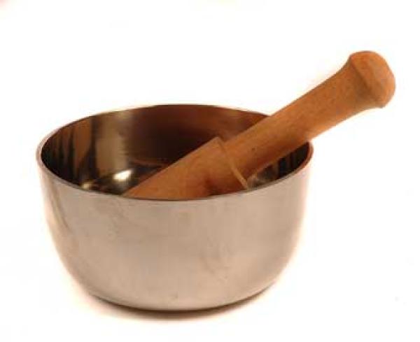 Klangschale gegossen hoch und gerade glänzend ca. 11-12 cm