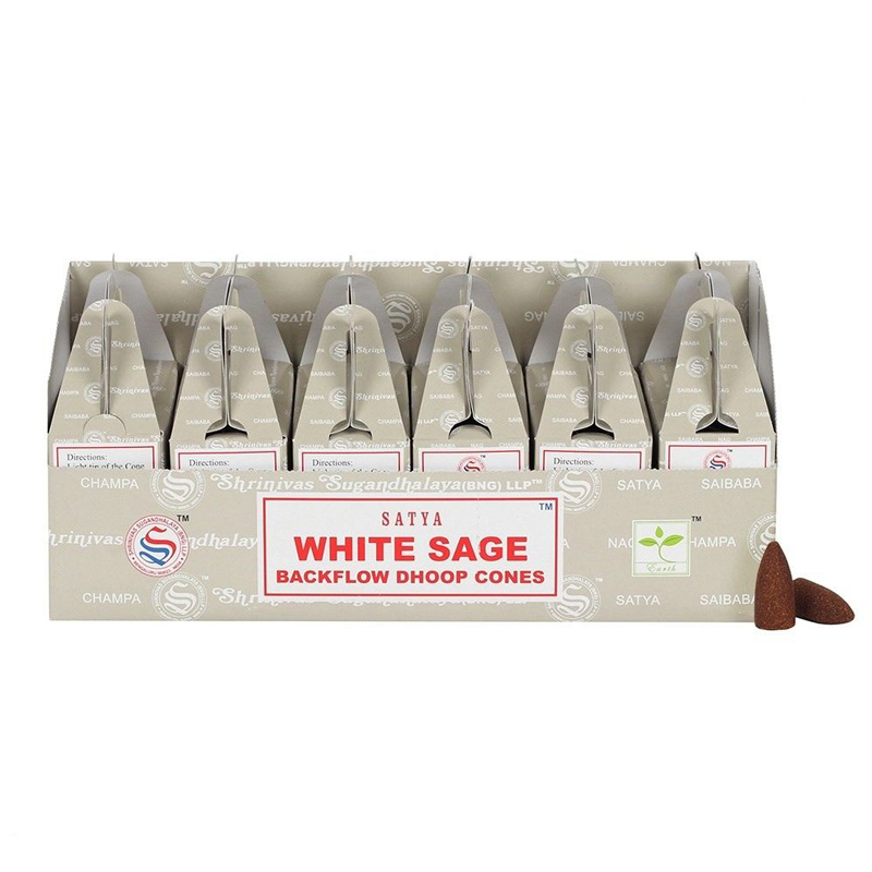 Weißer Salbei Rückfluss Räucherkegel -- 75 g