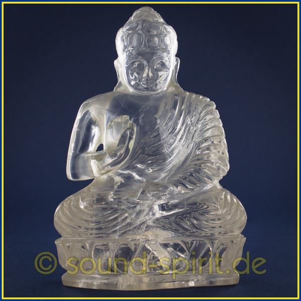 Buddha aus Bergkristall, 1090 Gramm, 16 x 11 cm