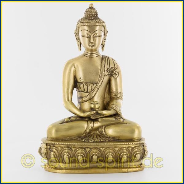 Buddha Amithaba, Messing, ca. 20 cm